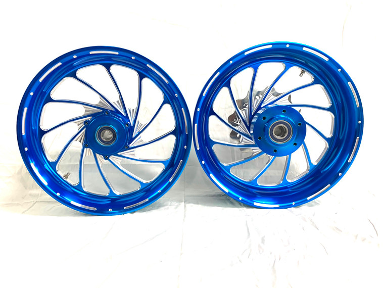 myu 360 FAT TIRE CANDY BLUE TURBO WHEEL PACKAGE 12-20 KAWASAKI NINJA