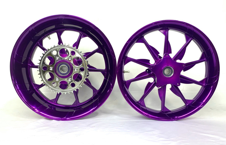 360 FAT TIRE CANDY PURPLE TORNADO WHEELS 12-20 KAWASAKI NINJA ZX