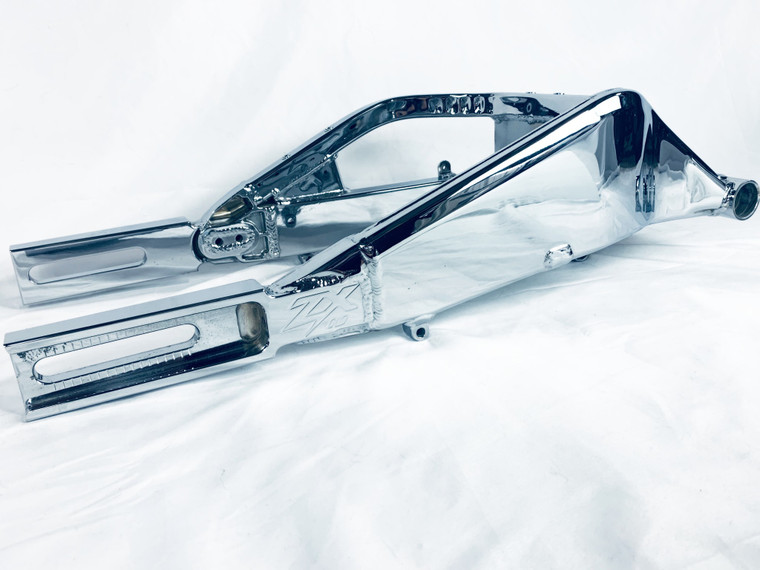 ZX10R CHROME STOCK WIDTH EXTENDED SWINGARM FOR 2004-2005