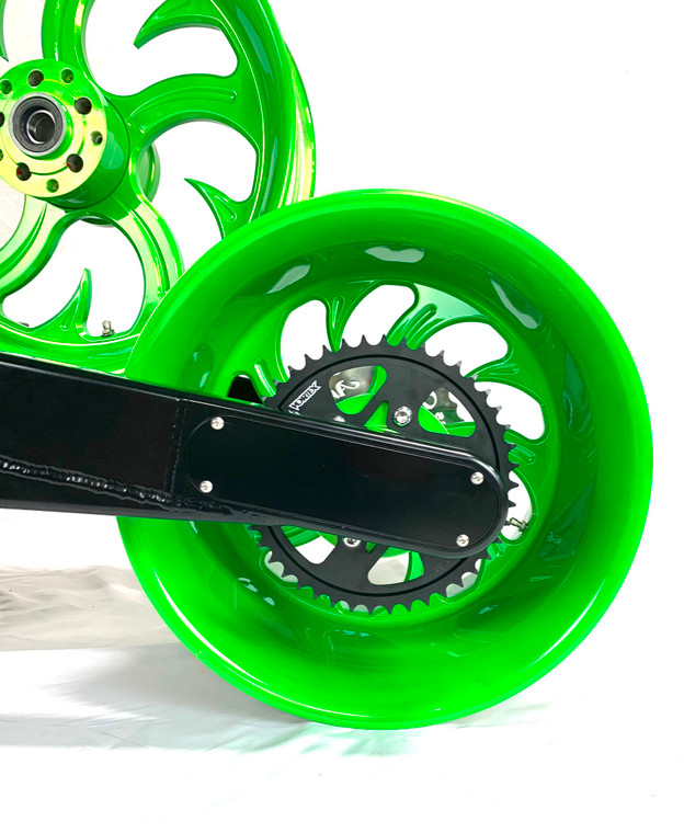 ZX-14R 300 FAT TIRE KIT LIME GREEN SHARK TOOTH WHEELS 12-20