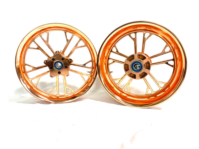 my my 様 330 FAT TIRE TRUE COPPER PLATED KILO WHEELS 04-10 KAWASAKI NINJA