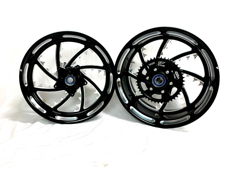 AT 240 FAT TIRE BLACK CONTRAST BLING PIRANHA WHEELS 2000-2005