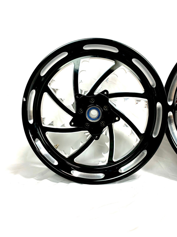 【s.】 240 FAT TIRE BLACK CONTRAST BLING PIRANHA WHEELS 2000-2005