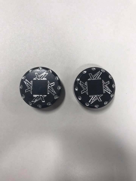 2️⃣点 2006-2017 ZX-14 Rear Axle Caps ENGRAVED BLACK CONTRAST FITS ALL