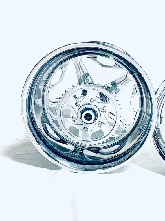 NINJA 300 FAT TIRE CHROME SPEED STAR WHEELS 2012-2020 KAWASAKI