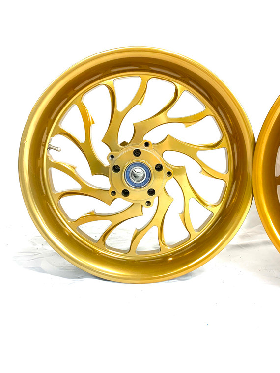 330 FAT TIRE CANDY GOLD HELLIAN WHEELS 2006-2011 KAWASAKI NINJA ZX