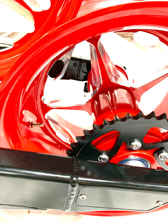 240 FAT TIRE KIT RED CONTRAST SPEED STAR WHEELS 2004-2015 KAWASAKI