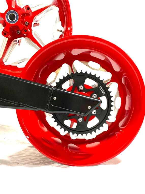 240 FAT TIRE KIT RED CONTRAST SPEED STAR WHEELS 2004-2015 KAWASAKI