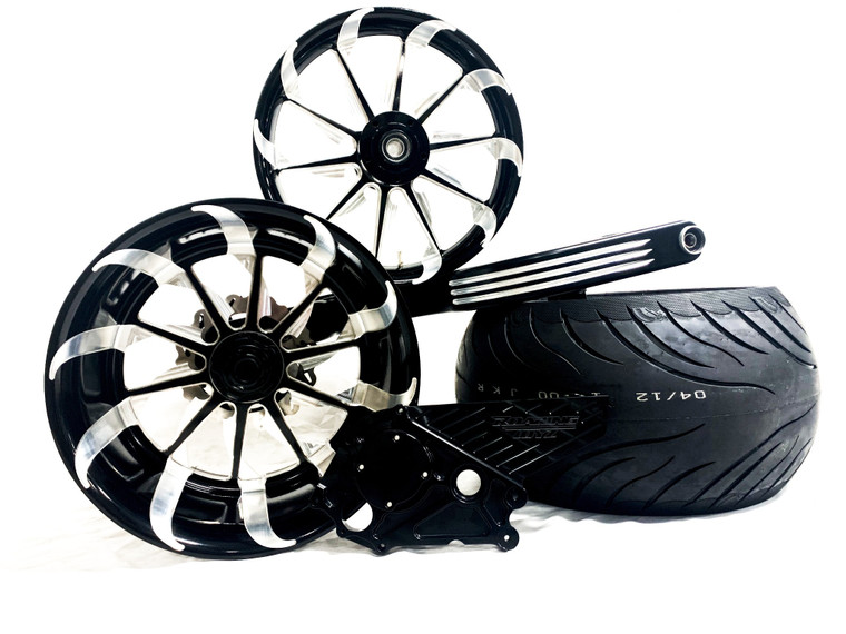 HAYABUSA 330 SINGLE SIDE OSD FAT TIRE KIT BLACK TORNADO 08-20