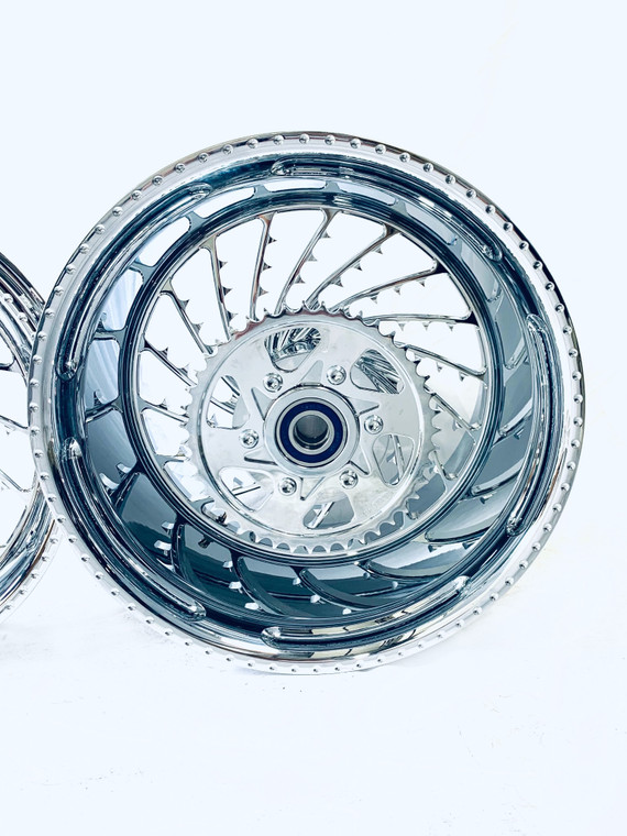 にの NINJA 360 FAT TIRE CHROME ICE WHEEL PACKAGE 2006-2011 KAWASAKI