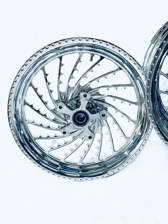 BIG NINJA 360 FAT TIRE CHROME ICE WHEEL PACKAGE 2006-2011 KAWASAKI