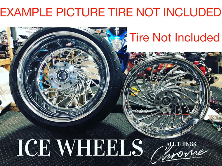NINJA 360 FAT TIRE CHROME ICE WHEEL PACKAGE 2012-2020 KAWASAKI