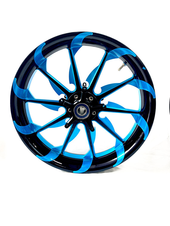 リクエスト NINJA 300 FAT TIRE BLACK & CANDY BLUE TORNADO WHEELS 2000-05