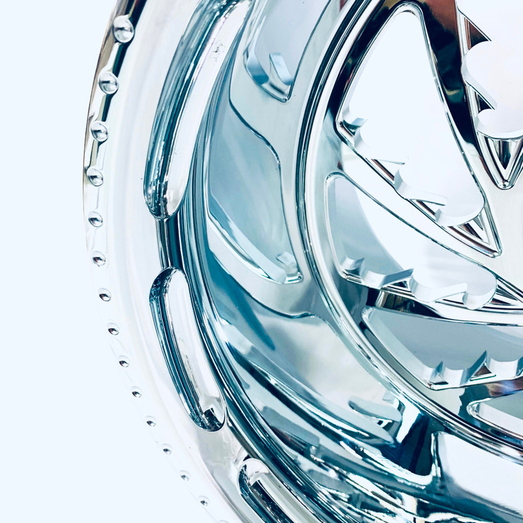 NINJA 360 FAT TIRE CHROME PIRANHA WHEEL PACKAGE FOR 04-10 KAWASAKI