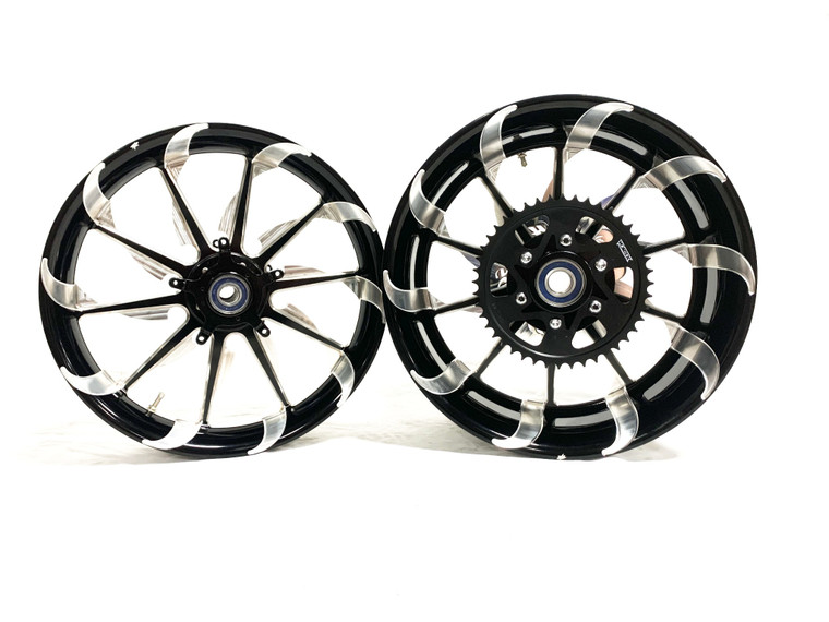 NINJA 330 TIRE BLACK CONTRAST CUT TORNADO WHEELS 2010-2015