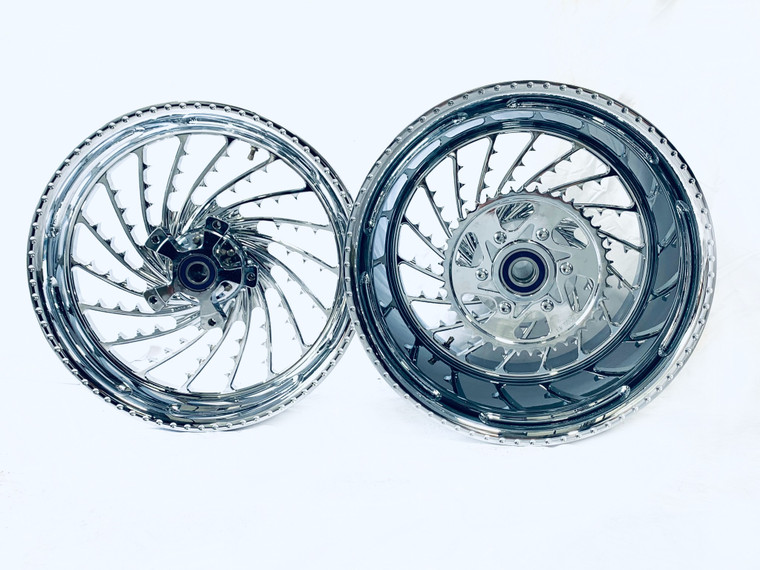 NINJA 240 FAT TIRE CHROME ICE WHEEL PACKAGE 2004-2010 KAWASAKI