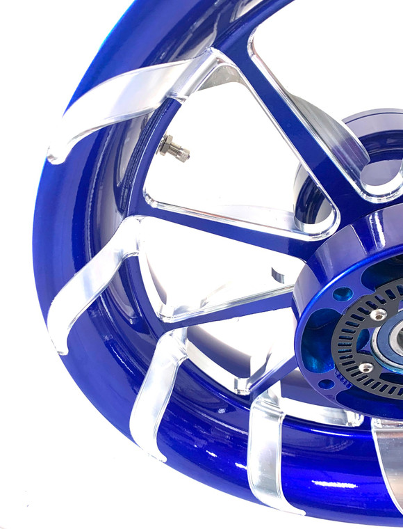 オーダー NINJA 300 FAT TIRE BLUE CONTRAST CUT TORNADO WHEELS 04-10 KAWASAKI