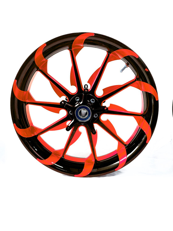 【？】 NINJA 300 FAT TIRE BLACK & RED TORNADO WHEELS FOR 12-20 KAWASAKI