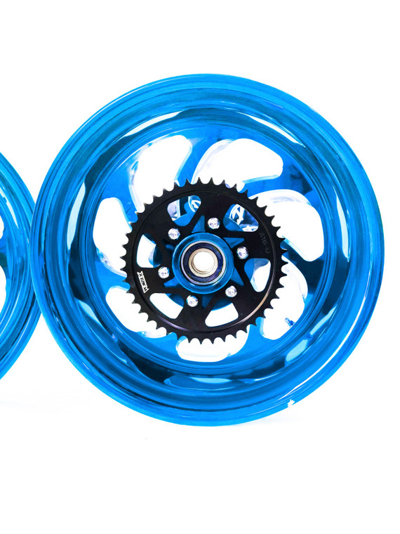 マイ NINJA STOCK SIZE CANDY BLUE CONTRAST SAMURAI WHEELS 00-05 KAWASAKI