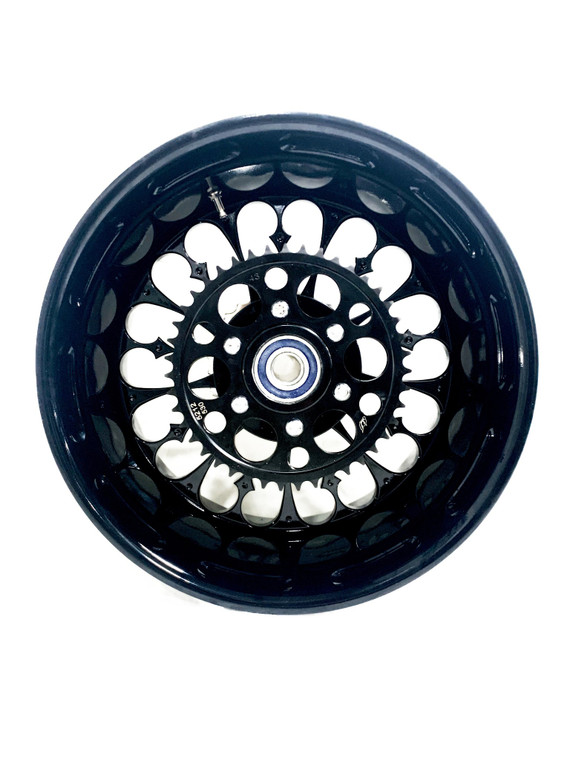 yuu NINJA 240 FAT TIRE SOLID BLACK STILETTO WHEELS 00-05 KAWASAKI