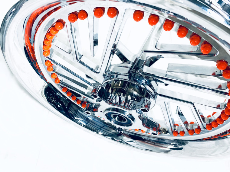 NINJA 240 FAT TIRE KIT ORANGE/CHROME TWIST IT WHEELS 12-20