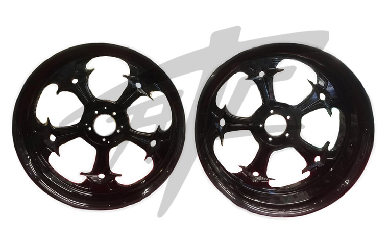 NINJA 330 FAT TIRE SOLID BLACK STREET FIGHTER WHEELS 00-05