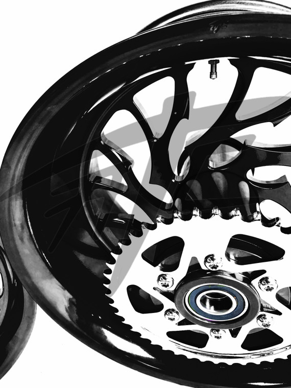 にー NINJA 360 FAT TIRE SOLID BLACK HELLIAN WHEELS 12-20 KAWASAKI