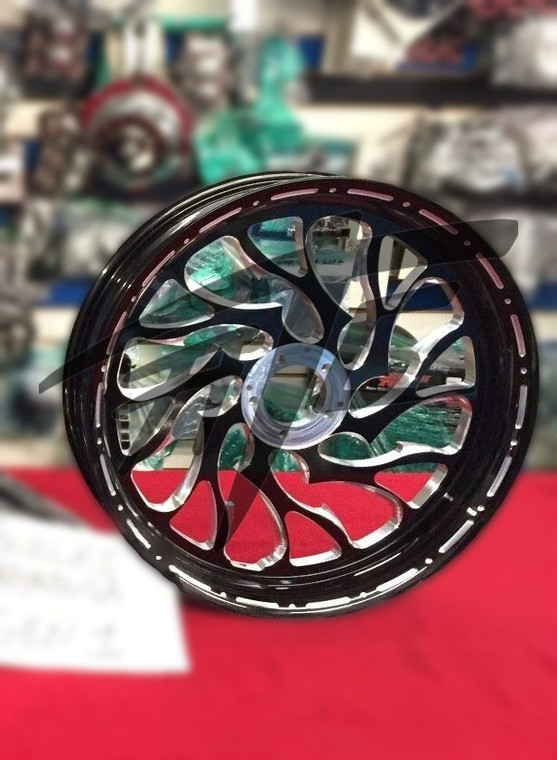 NINJA 330 FAT TIRE BLACK CONTRAST CUT HELLIAN WHEELS 00-05