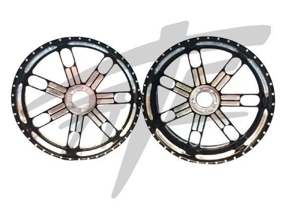 NINJA 330 FAT TIRE BLACK CONTRAST CUT SLAM WHEELS 12-20 KAWASAKI