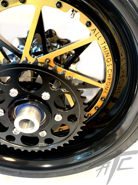 NINJA STOCK SIZE BLACK & GOLD SPARKLE SWITCHBACK WHEELS 00-05