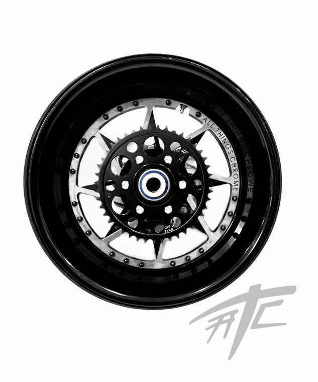･ NINJA 360 FAT TIRE BLACK & SILVER SWITCHBACK WHEELS 10-15 KAWASAKI