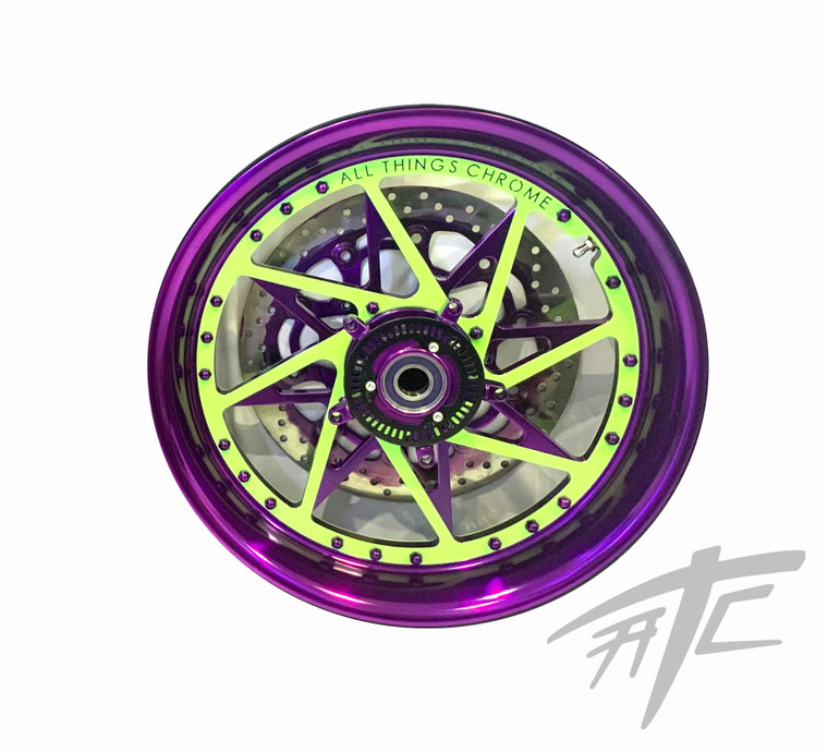 NINJA 240 FAT TIRE PURPLE/NEON GREEN SWITCHBACK WHEELS 06-11