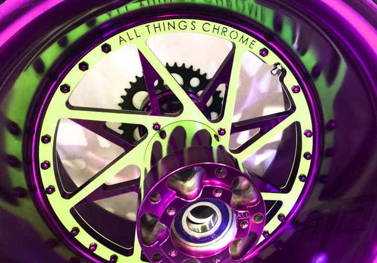 NINJA 240 FAT TIRE PURPLE/NEON GREEN SWITCHBACK WHEELS 06-11