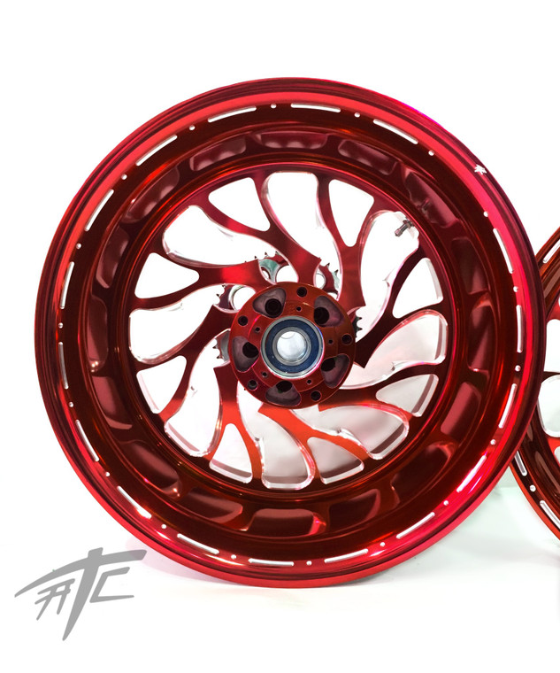 NINJA 240 FAT TIRE CANDY CHERRY HELLIAN WHEELS 00-05 KAWASAKI