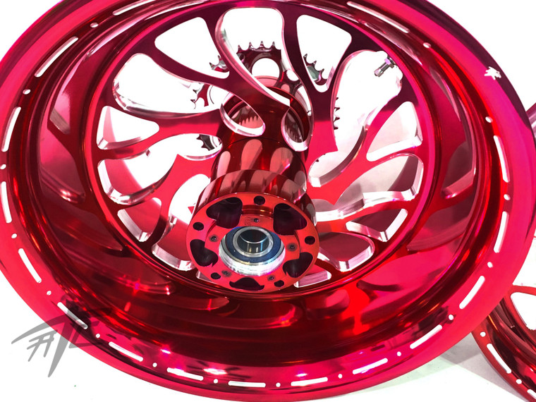 NINJA 240 FAT TIRE CANDY CHERRY HELLIAN WHEELS 00-05 KAWASAKI