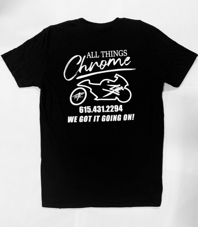 ATC MERCH - BLACK + WHITE ALL THINGS CHROME (2XL) T-SHIRT - WE GOT IT GOING ON!