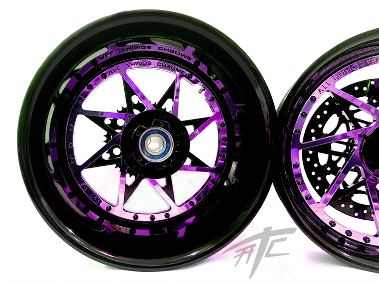 NINJA 300 FAT TIRE BLACK/POPSICLE PURPLE SWITCHBACK WHEELS 12-20