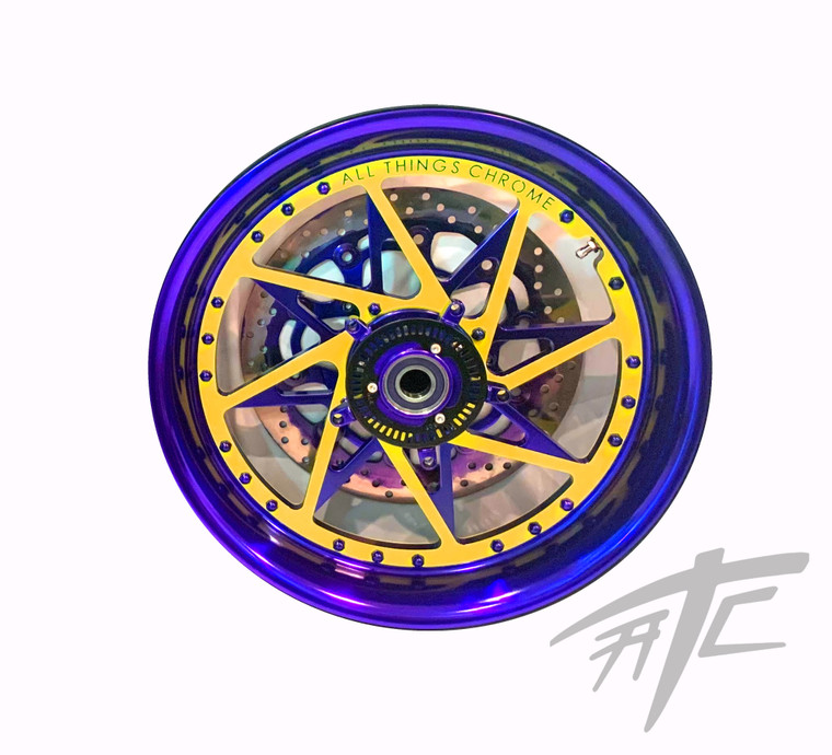 ZX-10R 360 FAT TIRE BLUE & ORANGE SWITCHBACK WHEELS 10-15 KAWASAKI