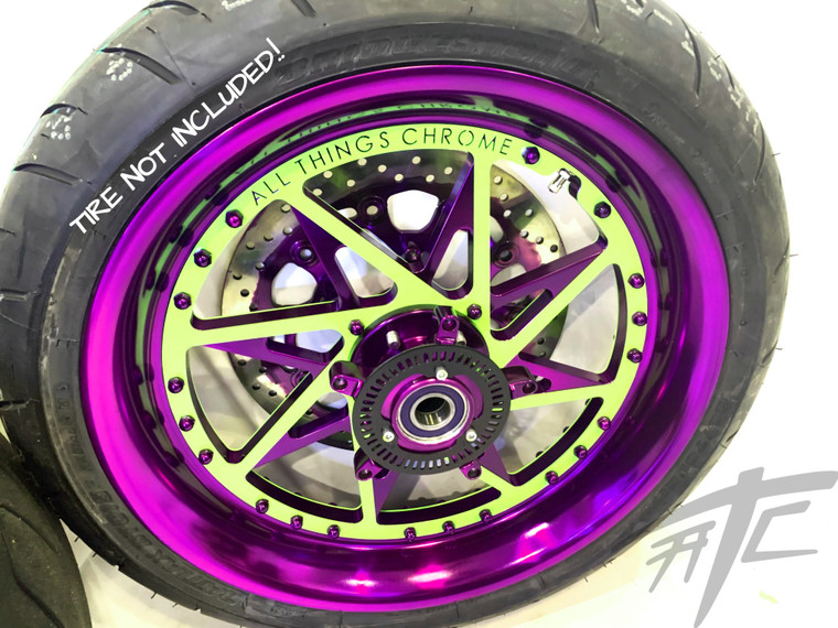 ZX-10R 300 FAT TIRE PURPLE/NEON GREEN SWITCHBACK WHEELS 04-10