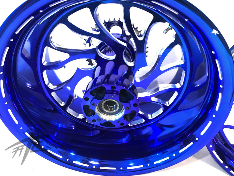 ZX-14 300 FAT TIRE ROYAL BLUE CONTRAST HELLIAN WHEELS 06-11 NINJA