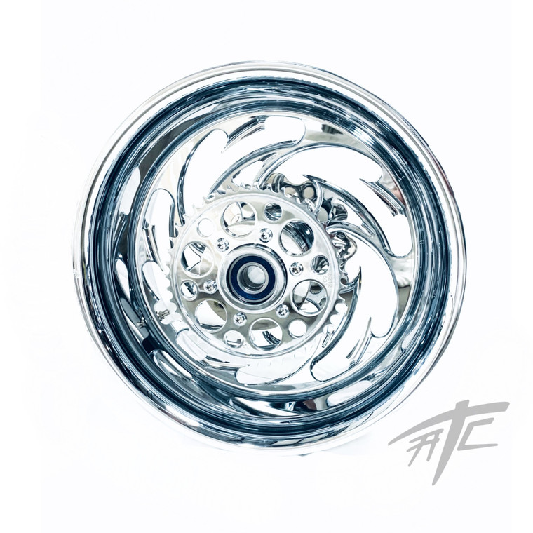 はと NINJA 240 FAT TIRE CHROME SHREDDER WHEELS 04-10 KAWASAKI NINJA ZX