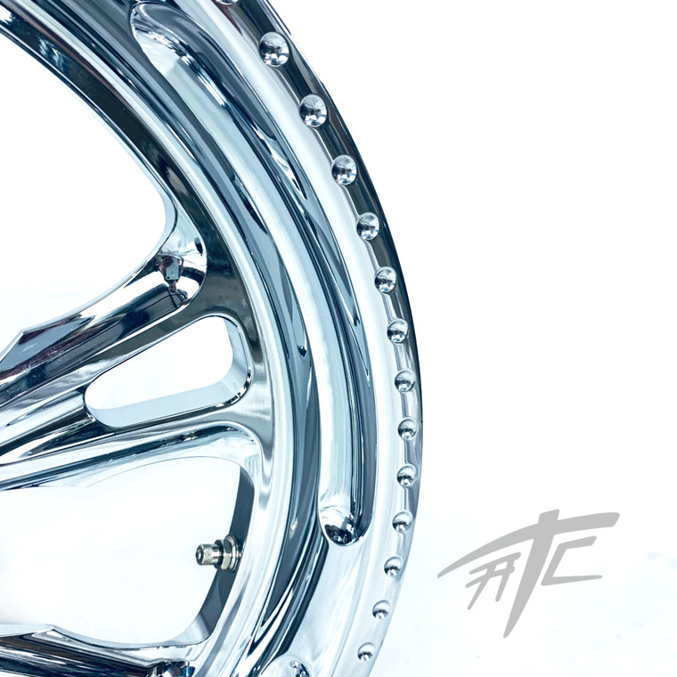 NINJA 300 FAT TIRE CHROME VANDETTA WHEELS 10-15 KAWASAKI NINJA ZX