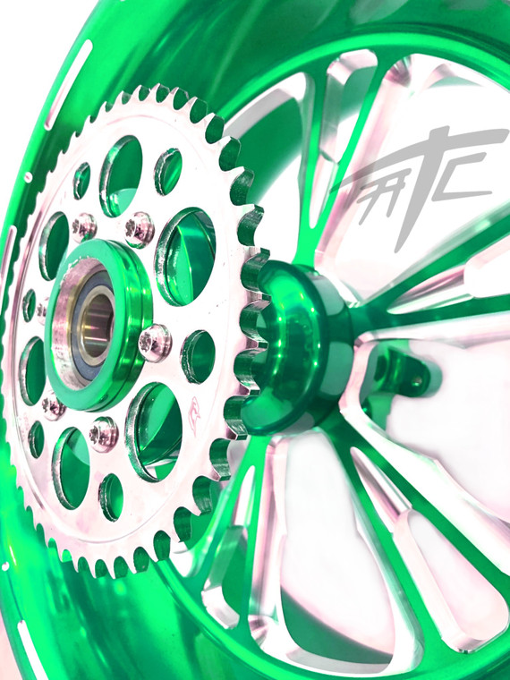 ユウ NINJA 240 FAT TIRE CANDY GREEN CONTRAST VANDETTA WHEELS 00-05