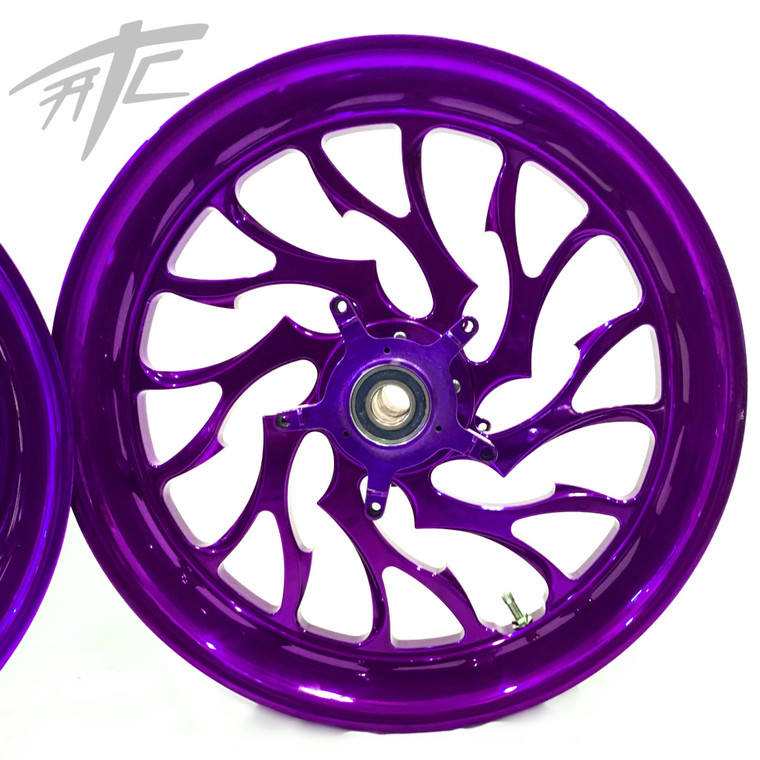 MAY 様 NINJA 240 FAT TIRE CANDY PURPLE HELLIAN WHEELS 06-11 KAWASAKI