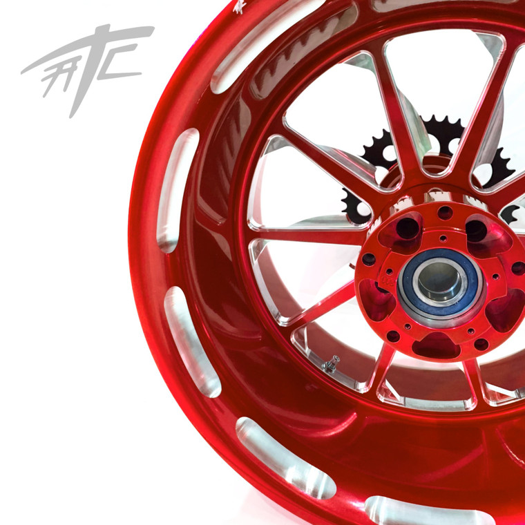 NINJA 240 FAT TIRE CANDY RED CONTRAST LAUNCH WHEELS 06-11