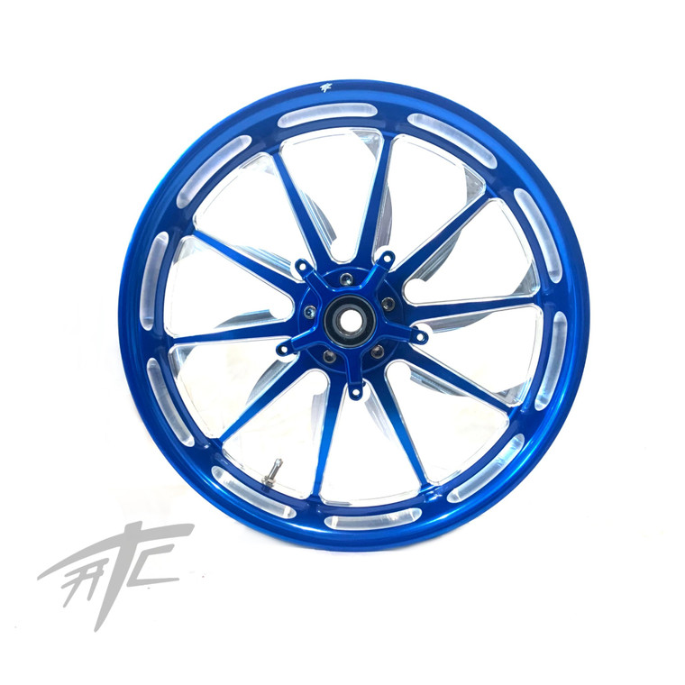 NINJA STOCK SIZE ROYAL BLUE CONTRAST LAUNCH WHEELS 06-11 KAWASAKI