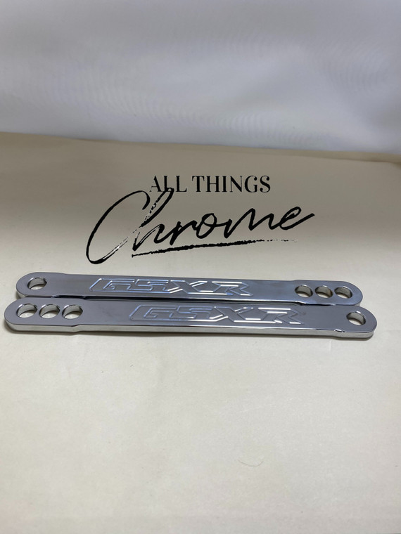 GSXR ENGRAVED CHROME 1"-3" BILLET LOWERING LINKS 1997-2005 GSXR 600