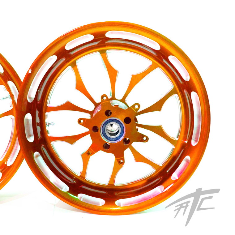 NINJA 360 FAT TIRE ORANGE CONTRAST RECLUSE WHEELS 12-20 KAWASAKI