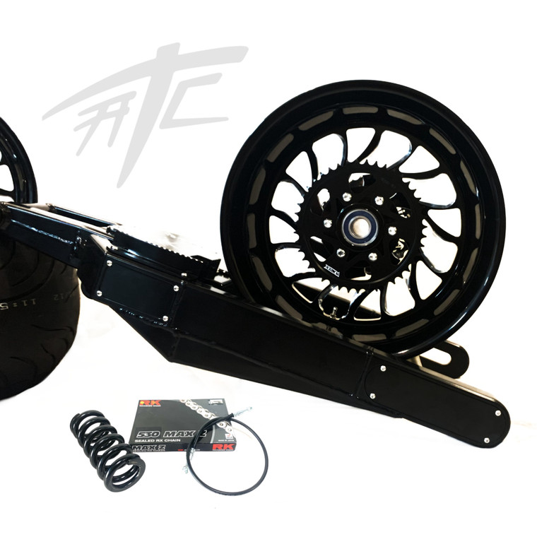TT様 NINJA 300 FATTIRE KIT BLACK HELLIAN WHEELS STEALTH ARM 04-15