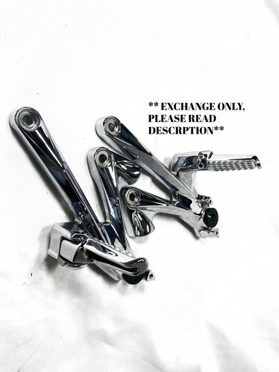 ZX14 !!EXCHANGE!! CHROME OEM REAR FOOT PEGS & BRACKETS ALL